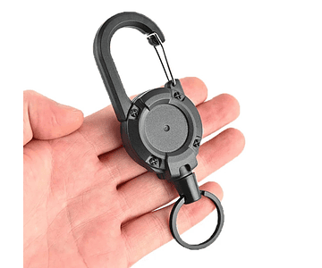 Llavero Retráctil Mosquetón Senderismo Multifuncional Sport 