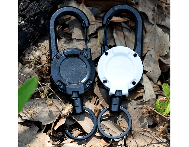 Llavero Retráctil Mosquetón Senderismo Multifuncional Sport 