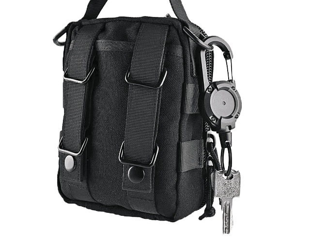 Llavero Retráctil Mosquetón Senderismo Multifuncional Sport 