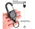 Llavero Retráctil Mosquetón Senderismo Multifuncional Sport 