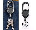 Llavero Retráctil Mosquetón Senderismo Multifuncional Sport 