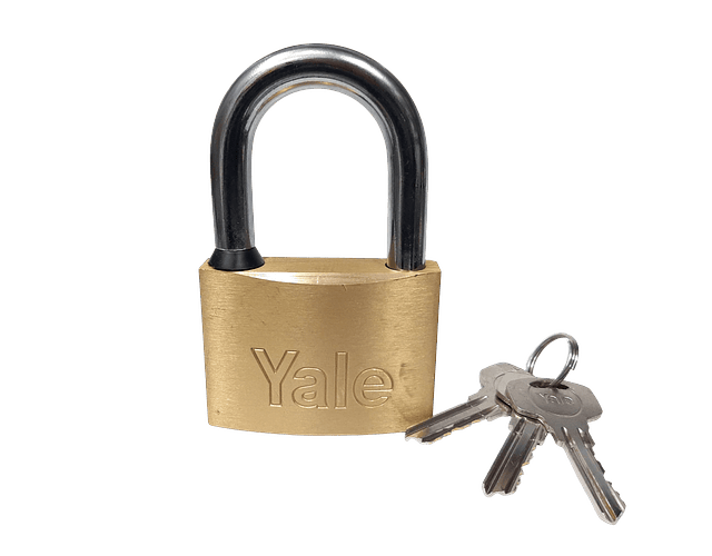 Candado Yale 110-70 / De Seguridad / Italiano / Dorado