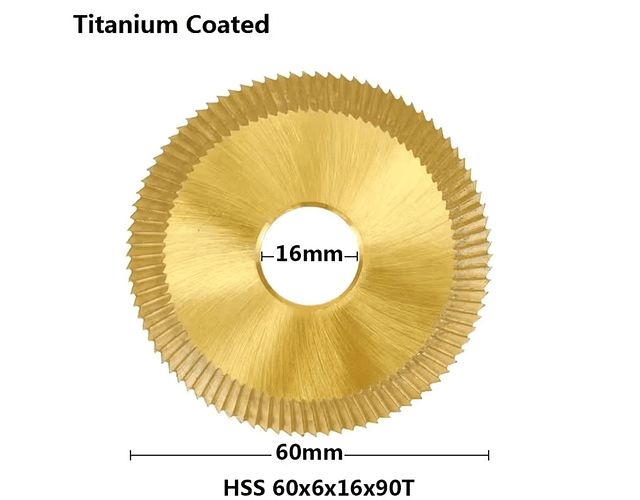 Disco De Corte Fresa Para Maquinas Duplicadoras De Llaves Chinas Titanio