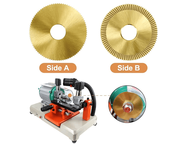 Disco De Corte Fresa Para Maquinas Duplicadoras De Llaves Chinas Titanio