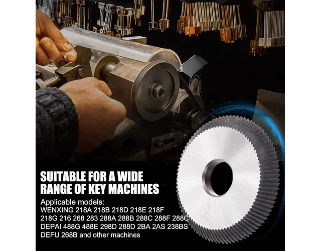 Disco De Corte Fresa Para Maquinas Duplicadoras De Llaves Chinas Titanio