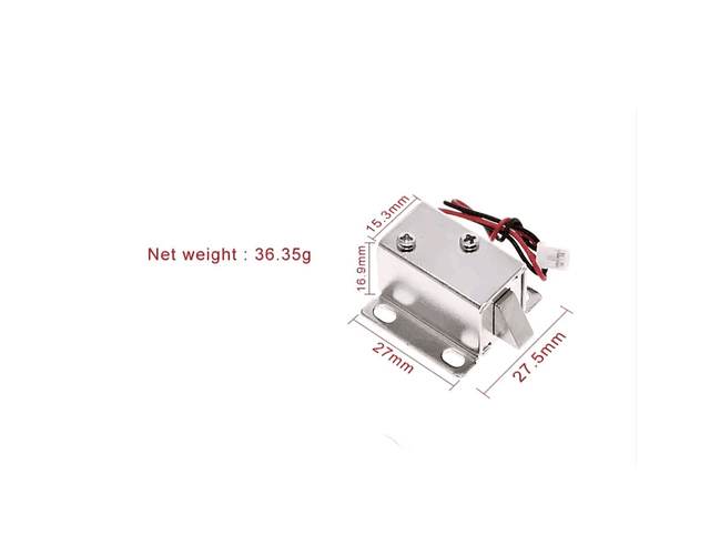 Cerradura Cantonera Electromagnética Pequeña 12v 0.35a Und