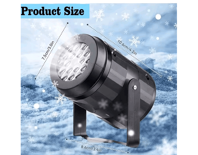 Proyector Navideño Luces Led Giratorio Decoraciones Interior