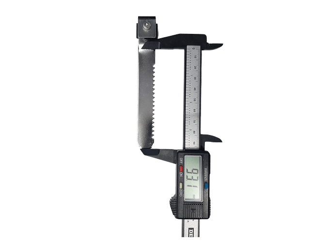 Chapa Cerradura Vitrina 120mm Base Ancha Niquelada Serrucho