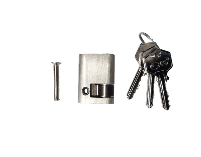 Cerradura 1/2 Cilindro Seguridad Oval Compatible Con Yale 854