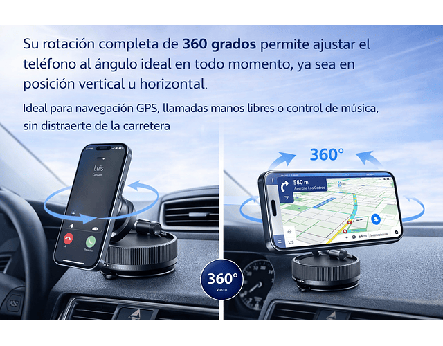 Soporte Celular Magnetico Giratorio 360 Magsafe Ultrafuerte 