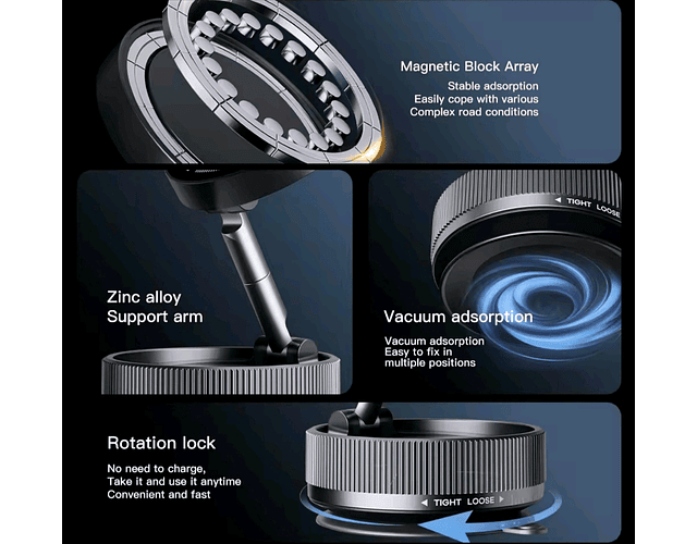 Soporte Celular Magnetico Giratorio 360 Magsafe Ultrafuerte 