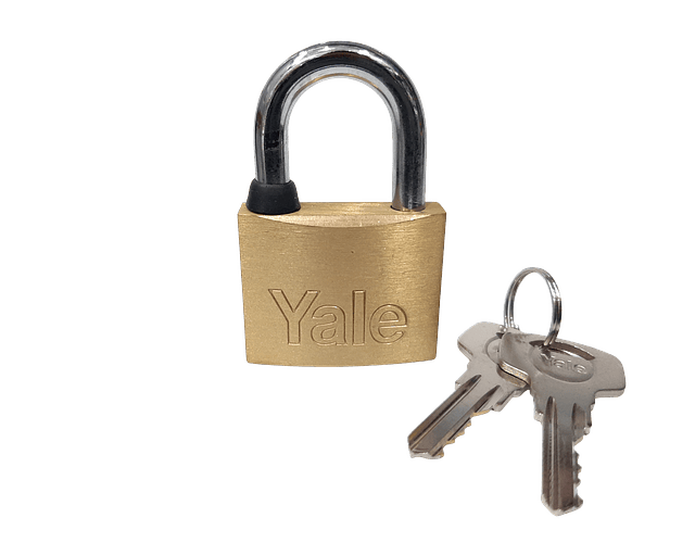 Candado Yale Italiano 110-40 Original 2 Llaves Color Dorado