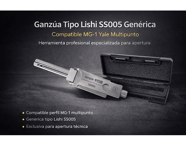 Ganzúa Lishi Ss005 V.2 Multipunto Profesional Codificación