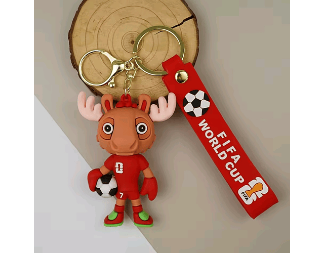 Llavero Copa Mundial FIFA World Cup 2026 Con Mascota Y Trofeo Silicona