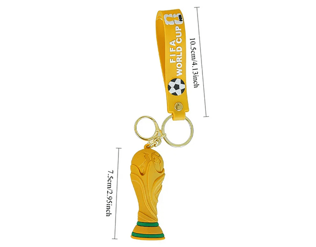 Llavero Copa Mundial FIFA World Cup 2026 Con Mascota Y Trofeo Silicona