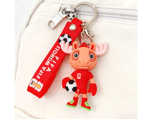 Llavero Copa Mundial FIFA World Cup 2026 Con Mascota Y Trofeo Silicona