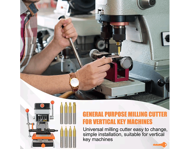 Fresa Genérica Para Llaves De Regata Máquina Duplicadora Llaves 