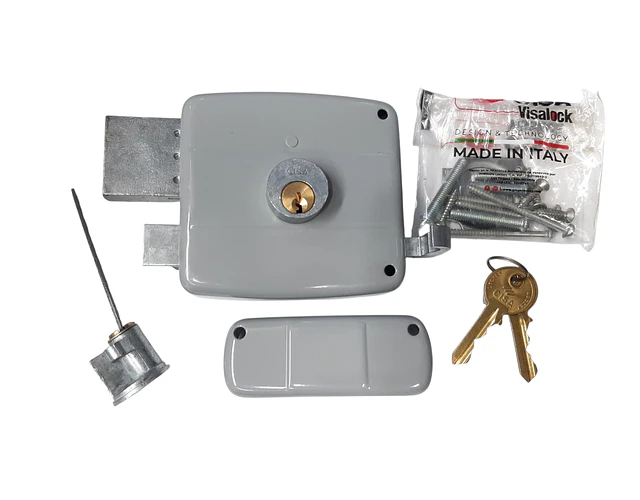 Cerradura Sobreponer De Seguridad Cisa Ranger Visalock Gris 