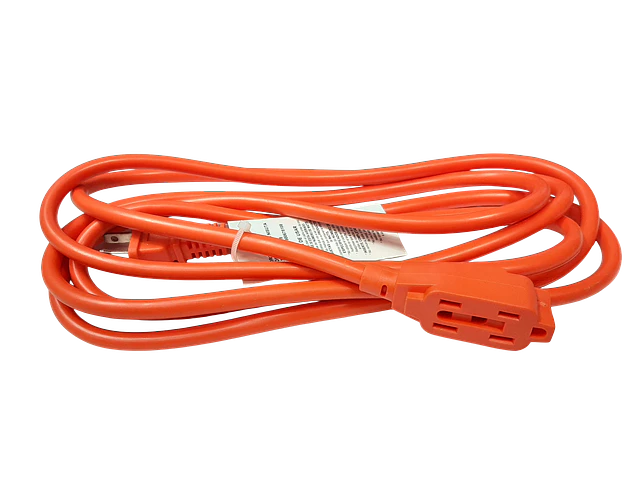 Extensión Eléctrica Encauchetada 8 Metros 3 Salidas Naranja Unitec