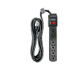 Multitoma Regleta 6 Salidas Cable De 3 Metros Negra Unitec