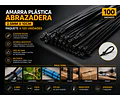 Amarra Plastica Abrazadera 2.5mm X 10cm Largo Paquete X 100