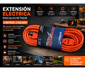 Extensión Eléctrica Encauchetada 3 Metros 3 Salidas Naranja Unitec