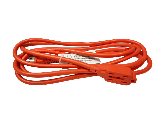 Extensión Eléctrica Encauchetada 3 Metros 3 Salidas Naranja Unitec