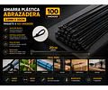 Amarra Plastica Abrazadera 2.5mm X 20cm Largo Paquete X 100