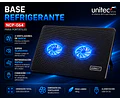 Base Refrigerante Portatil 2 Ventiladores Unitec Ncp-064