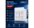 Multitoma Regleta De Pared 6 Salidas Polo A Tierra Unitec