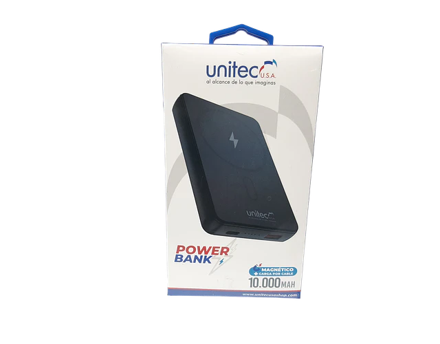 Power Bank Magnética + Carga Por Cable 10.000 Mah Unitec