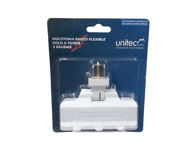 Multitoma Electrica Pared Flexible Escualizable 3 Salidas