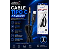 Cable Auxiliar Audio Tipo C A Jack 3.5mm 1 Metro Negro