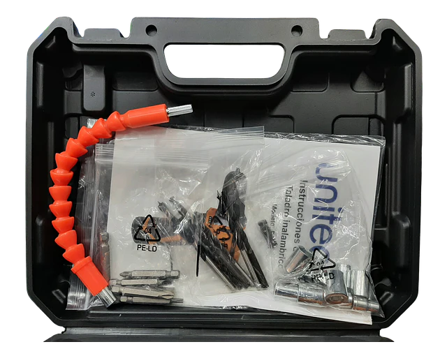 Kit Taladro Inalambrico Atornillador Unitec 12v 3/8'' 2 Baterias + 23 Accesorios