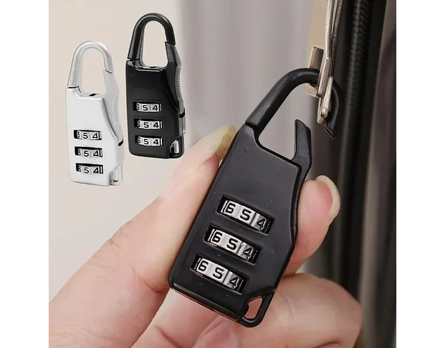 Candado Clave Combinación 3 Diales Casillero Maleta Viajero 