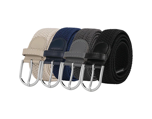 Correa Cinturón Trenzada Unisex Ajustable Elástica Elegante 