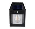 Lámpara Led Solar Aplique Pared Exterior Con Sensor De Movimiento 