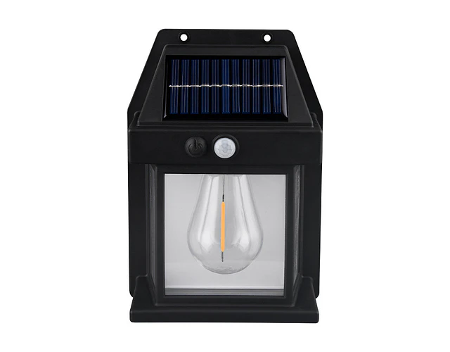 Lámpara Led Solar Aplique Pared Exterior Con Sensor De Movimiento 