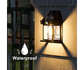 Lámpara Led Solar Aplique Pared Exterior Con Sensor De Movimiento 