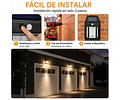 Lámpara Led Solar Aplique Pared Exterior Con Sensor De Movimiento 