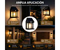 Lámpara Led Solar Aplique Pared Exterior Con Sensor De Movimiento 
