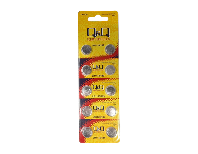 Pila Batería De Botón AG-10 389 A LR 1130H 1.5V Paquete x 10 Unidades