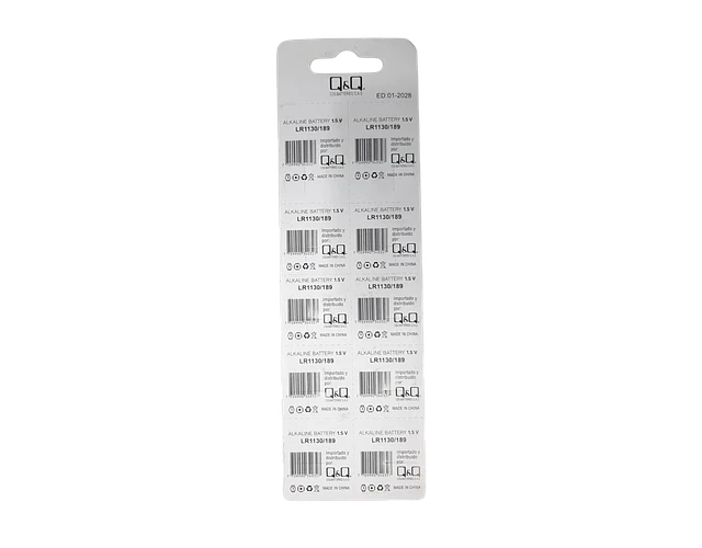 Pila Batería De Botón AG-10 389 A LR 1130H 1.5V Paquete x 10 Unidades