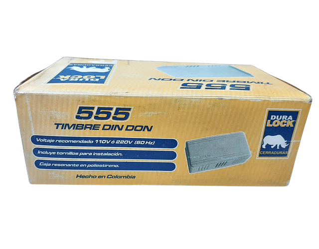 Timbre Alámbrico Din Don 555 Duralock 110v Doméstico o Institucional 