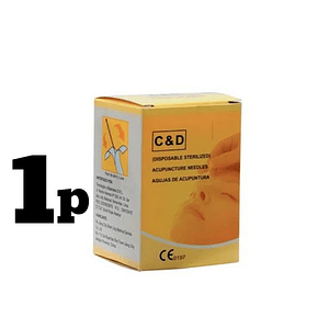 AGUJAS DE ACUPUNTURA 1.0 pulgada - caj x 100 u.