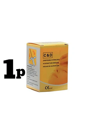 AGUJAS DE ACUPUNTURA 1.0 pulgada - caj x 100 u.
