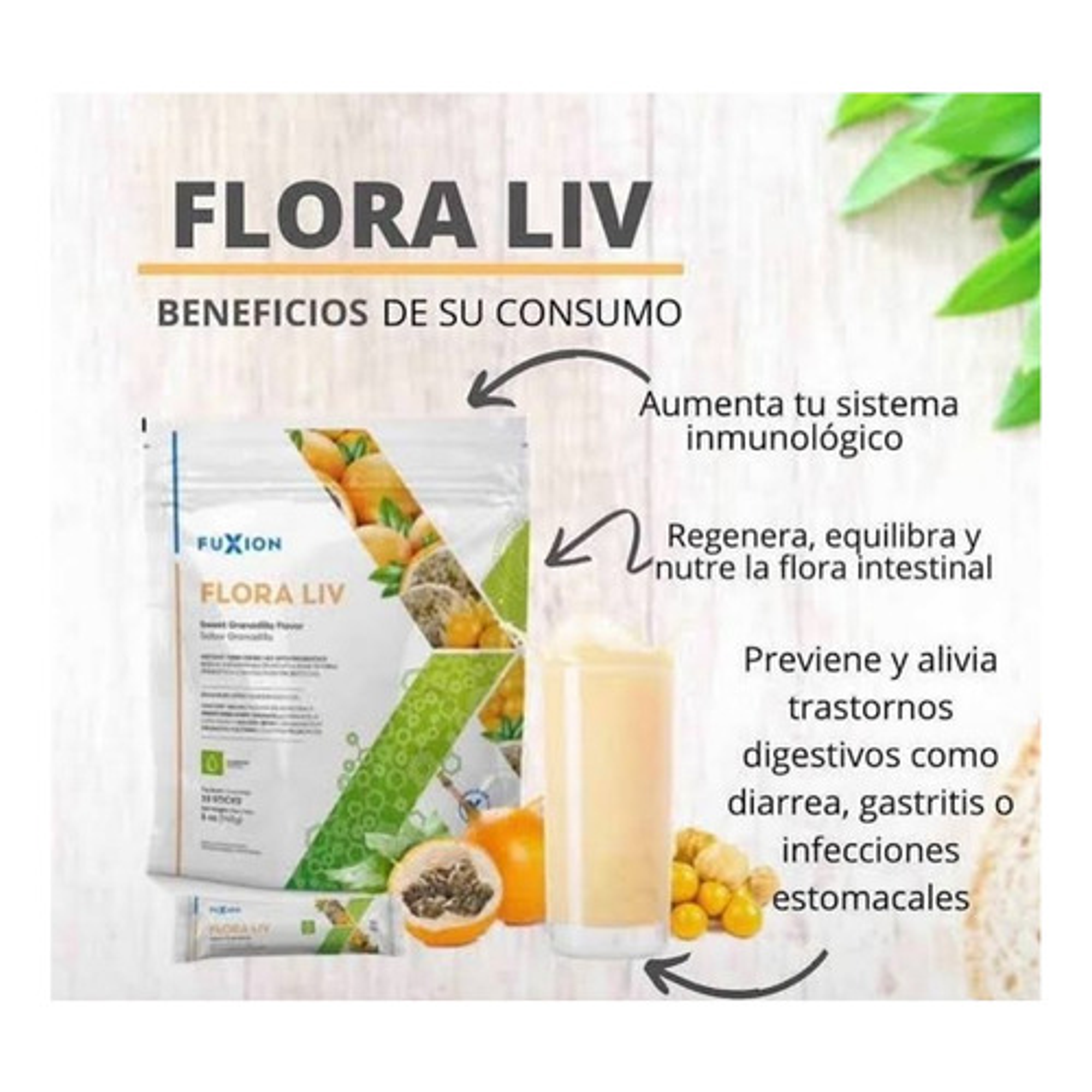 FLORA LIV - pack x 28 u. - FUXION - VENTA LIBRE PROMOCION 3
