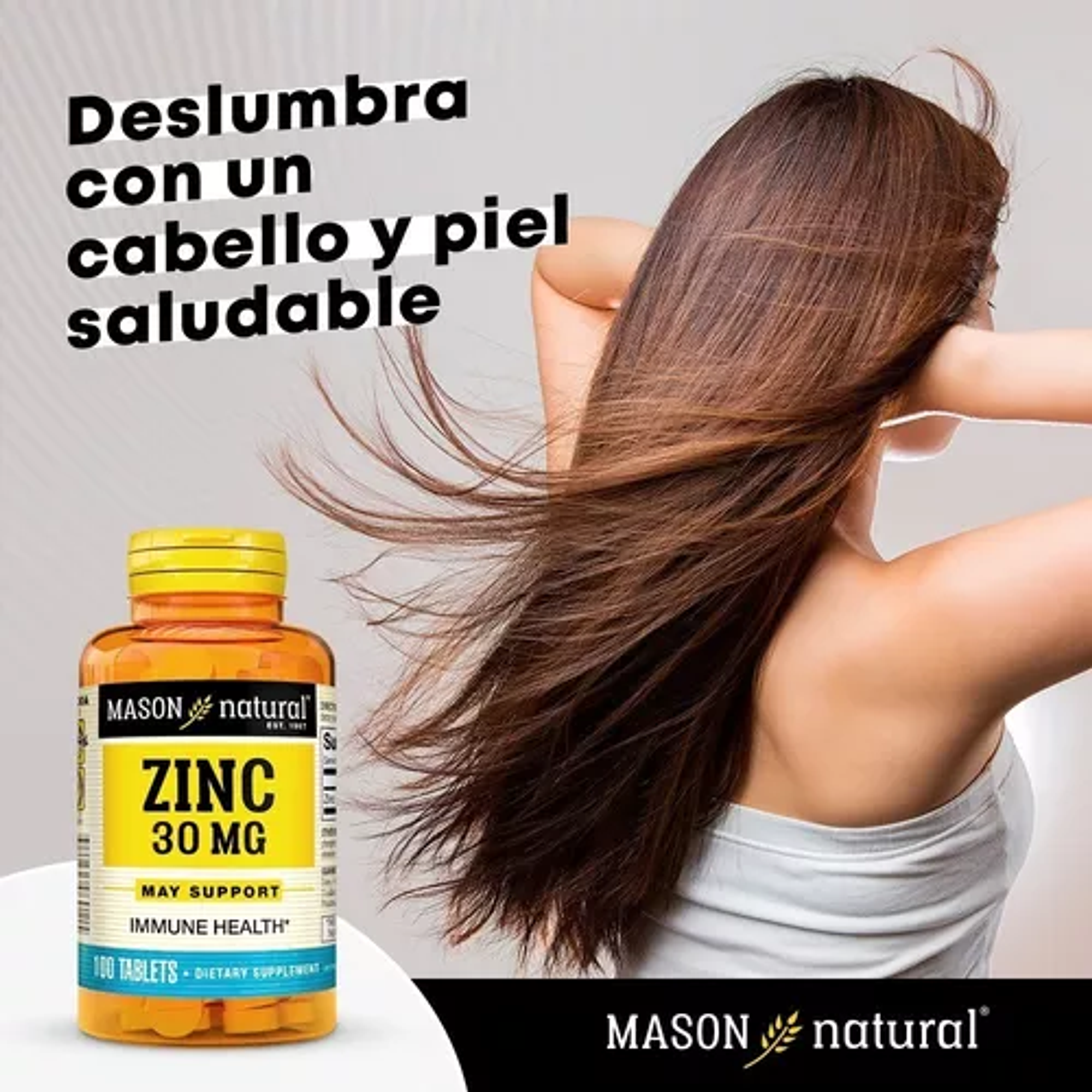 ZINC 30 mg - fco x 100 tab. - MASON - VENTA LIBRE - PROMOCION 5