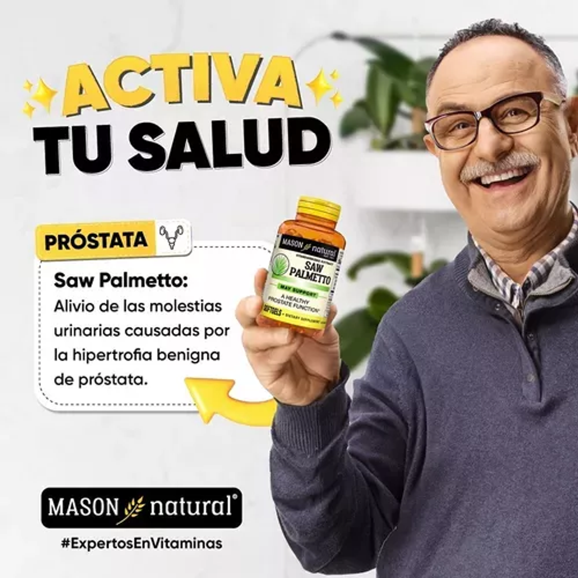 SAW PALMETTO (PROSTATE COMFORT) - fco x 60 cap. - MASON - VENTA LIBRE - PROMOCION 5