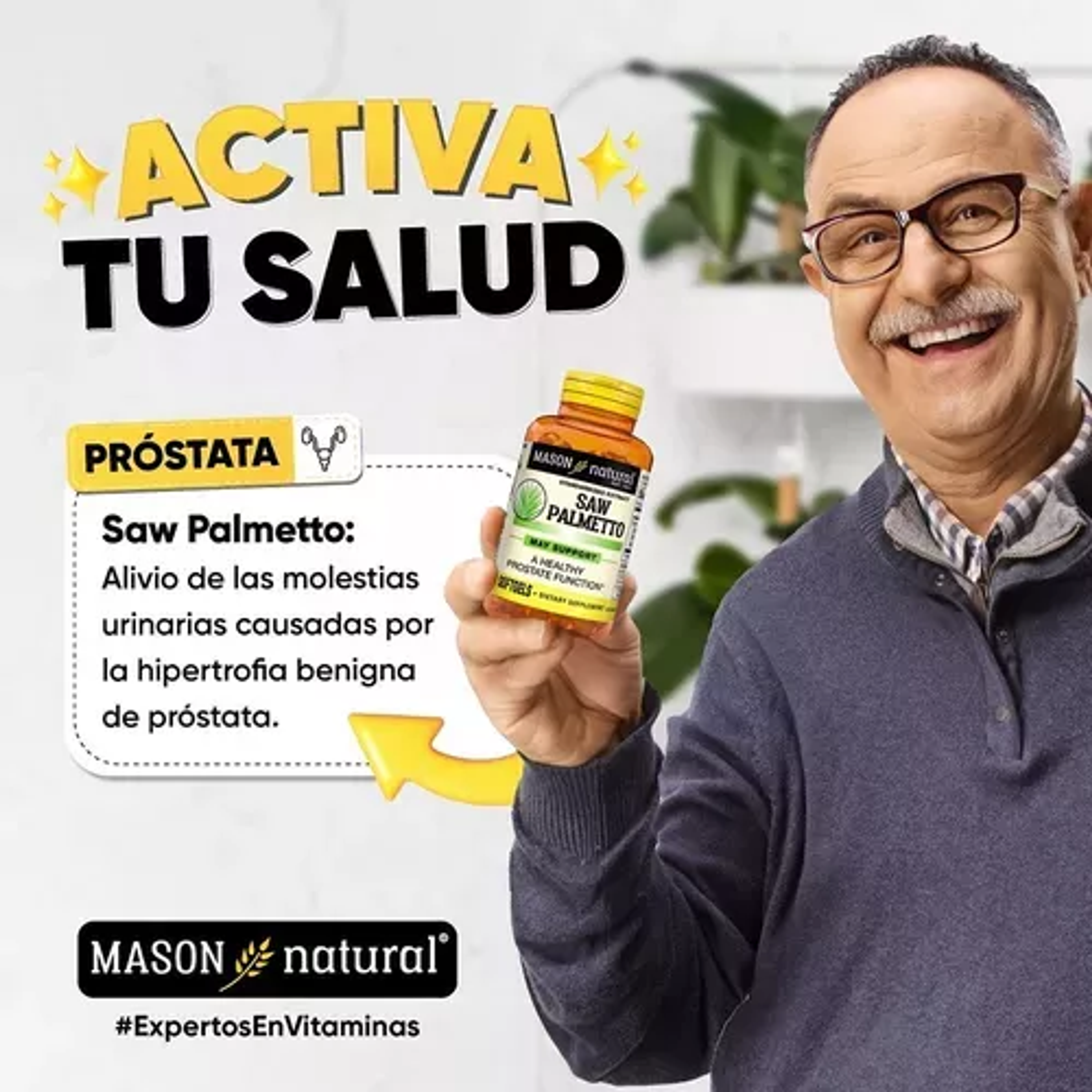 SAW PALMETTO (PROSTATE COMFORT) - fco x 60 cap. - MASON - VENTA LIBRE - PROMOCION 5